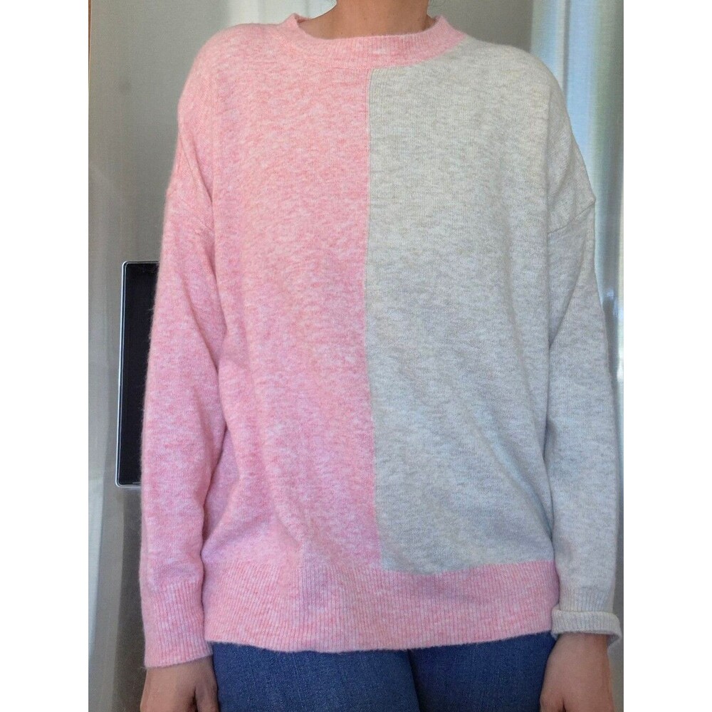 Heyson two tone Pink & Cream sweater 20% Wool - Picture 12 of 16